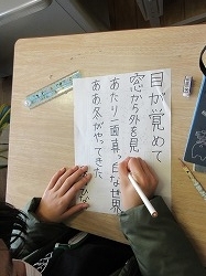 ５年生 国語 冬の詩 かぎやっ子日記
