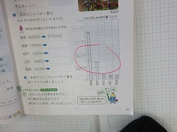 ４年生 算数 概数をグラフに かぎやっ子日記