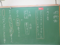 ３年生 国語 修飾語 かぎやっ子日記