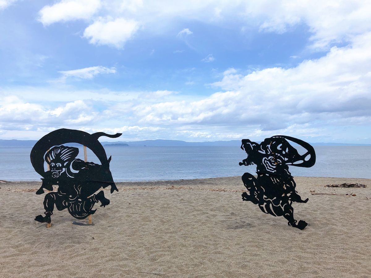 鹿児島道の駅巡りブログにしきの里錦江町神川海岸影絵アート