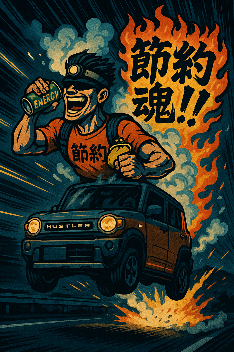 深夜ドライブのイメージイラスト