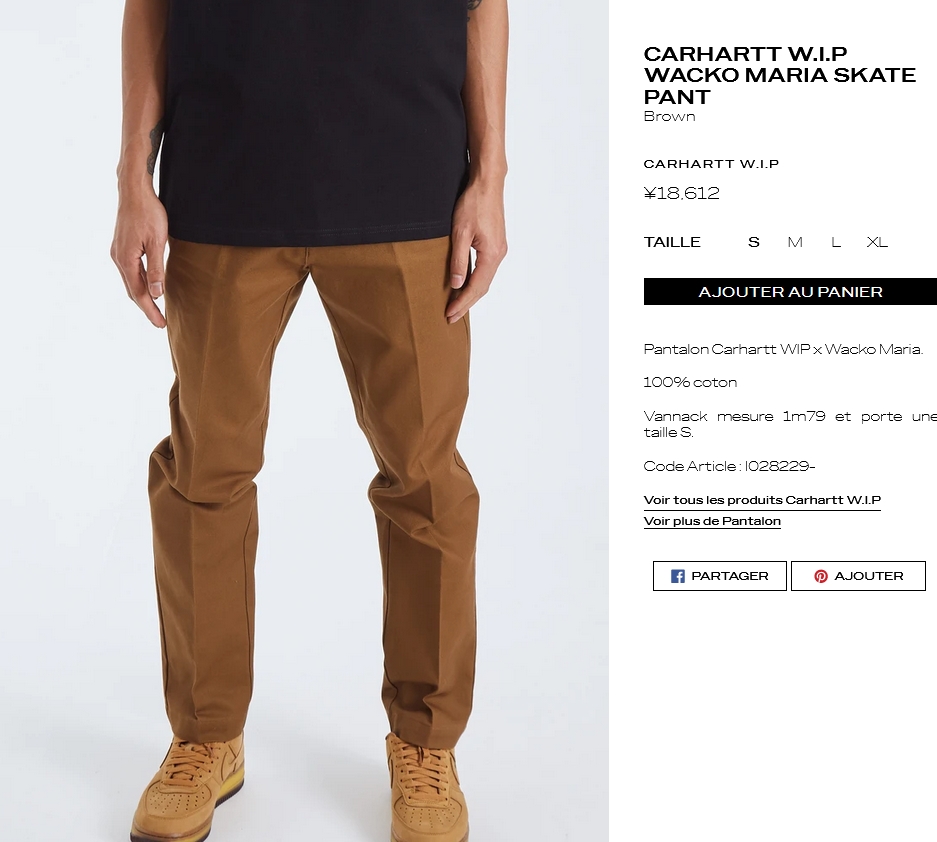 Carhartt×WACKO MARIA パンツ ウィメンズ・コーストパンツ