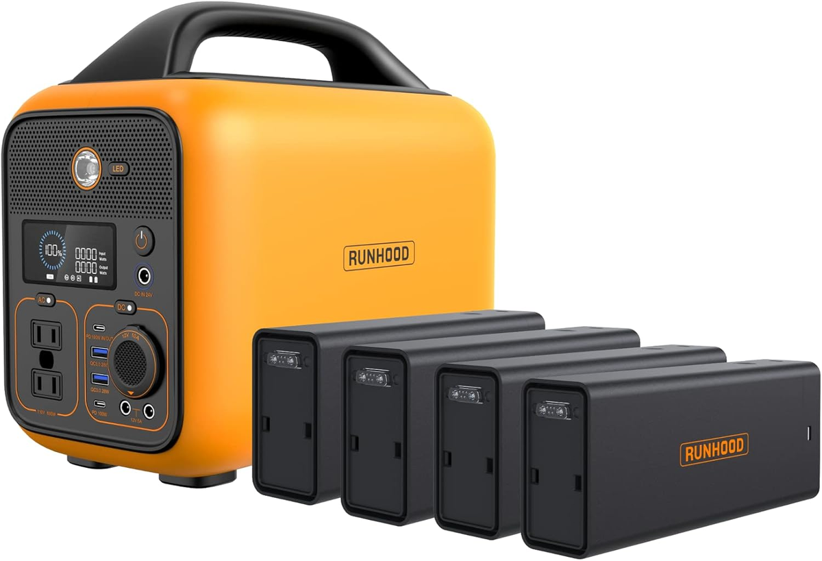 RUNHOOD ポータブル電源 大容量1296Whバッテリー交換式 Amazon.co.jp: RUNHOOD ポータブル電源 大容量1296Whバッテリー