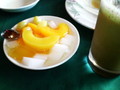 [新潟のおしいいもの]張園青山店のデザートとアイスコーヒー[新潟市西区]