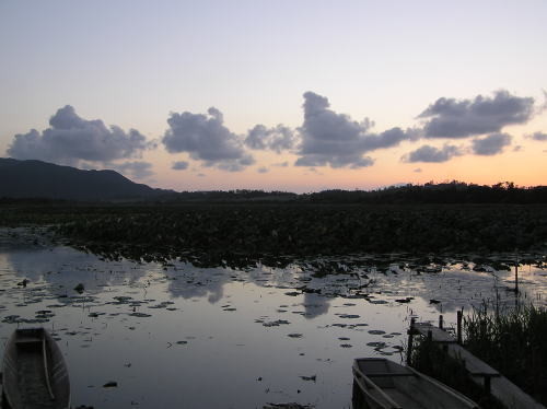 佐潟の夕暮れ_20080922-01