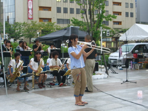 candle for japan 20110729・敬和学園高校器楽部 Jazz Hornets03