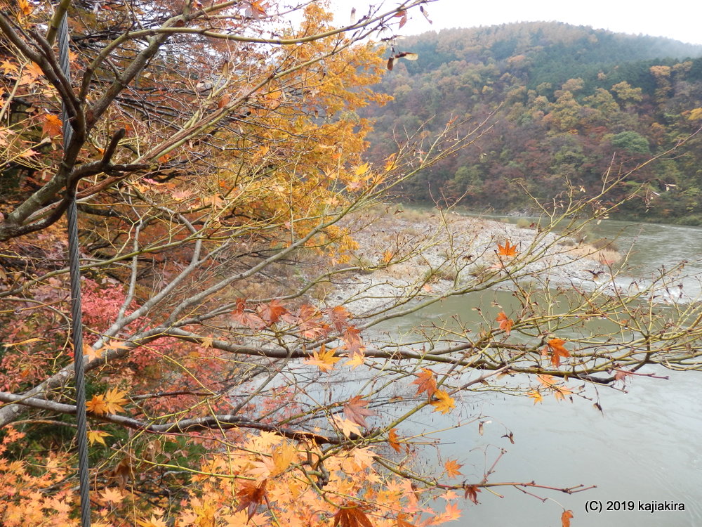 晩秋の「大石ダム」と紅葉の名所「荒川峡」（岩船郡関川村）