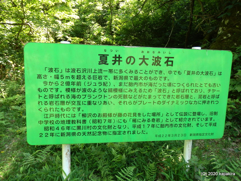 古代のロマンあふれる、夏井の大波石（胎内市夏井）