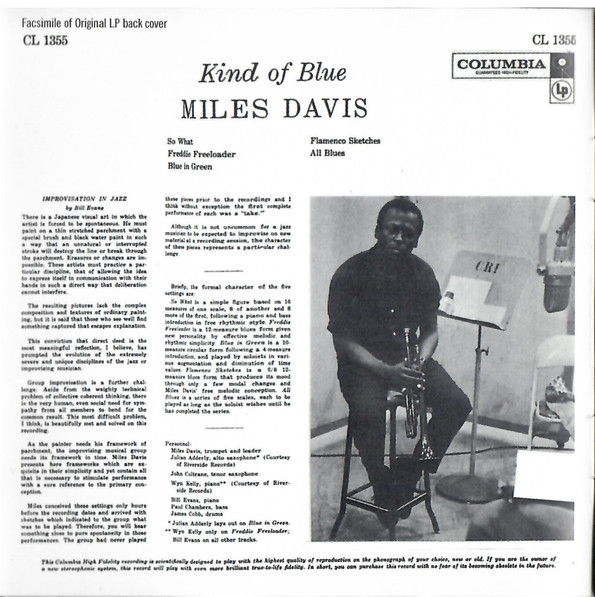 Miles Davis - Kind Of Blue (Columbia) 1959