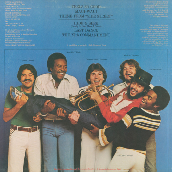 「Chuck Mangione - Feels So Good (A&M Records) 1977」大ヒットしたクロスオーバー・ジャズ・アルバム