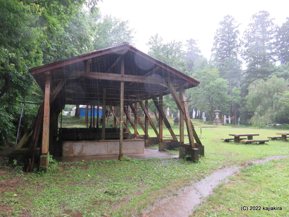 豪雨の中、二王子岳麓に鎮座する下越総鎮守「二王子神社」へ初めて参拝。