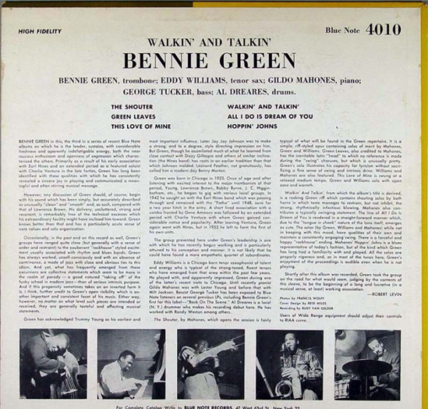 Bennie Green - Walkin' & Talkin' (Blue Note) 1959」ほのぼのトロン