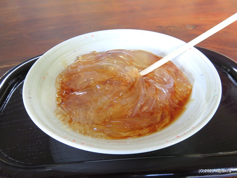「善作茶屋」で名物トコロテン