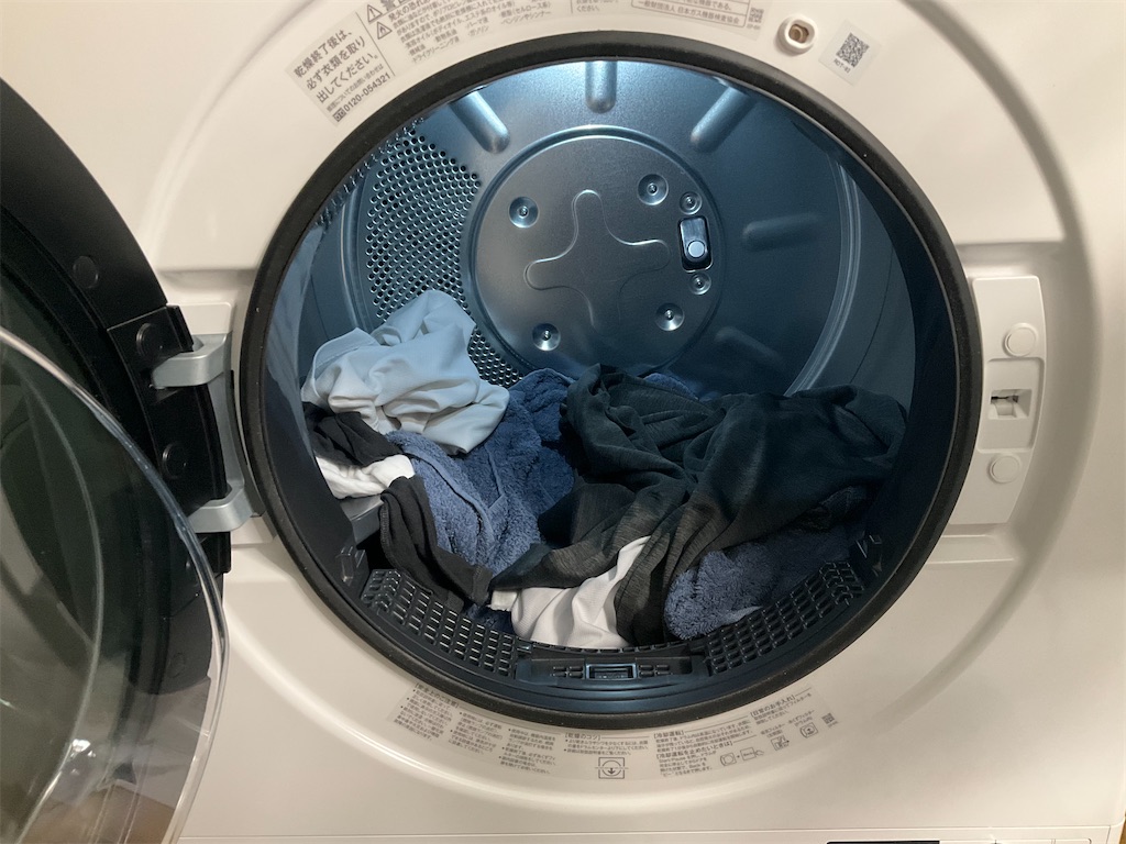 ガス衣類乾燥機乾太くんエコモード45分の洗濯物の量