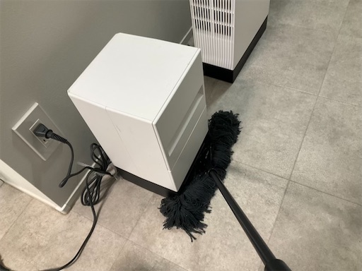ダスキンの旧型クリーナーの使用画像
