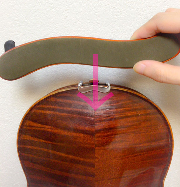 肩当てのつけ方３ 東京･中野･練馬･江古田・ヴァイオリン･ヴィオラ･音楽教室