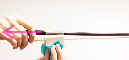 松脂のつけ方５ 東京･中野･練馬･江古田・ヴァイオリン･ヴィオラ･音楽教室