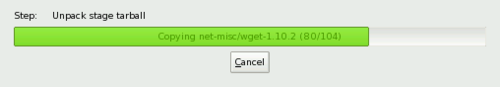 GentooInstaller 2008.0 3:stage tarballの展開
