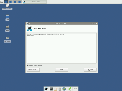 GentooInstaller 2008.0 16:インストール後のXfce4