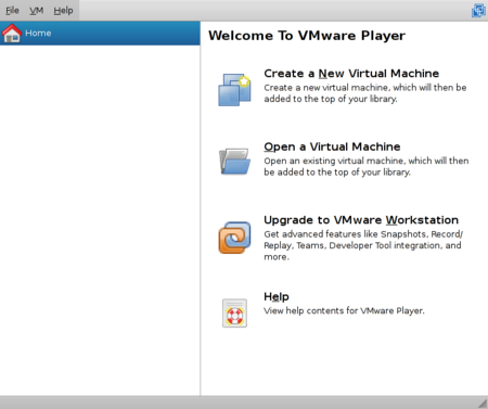 VMware Player 3.0.0の新しいユーザインターフェース