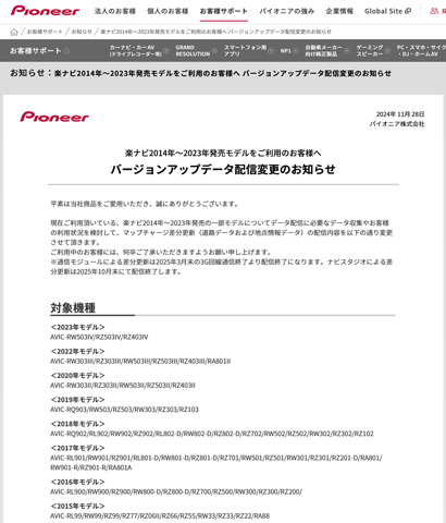 楽ナビ、2023年発売モデルまで「年2回」のフルマップ更新へ - KALMIA-WORKS