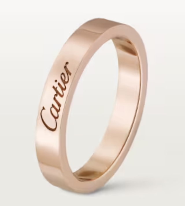 刻印なし】カルティエ ウェディングリング、幅3MM プラチナ