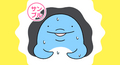 カピバラとイルカの奇妙な生活_汗をかくイルカのLINEスタンプ