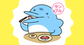 カピバラとイルカの奇妙な生活_ワサビが効いたイルカのLINEスタンプ