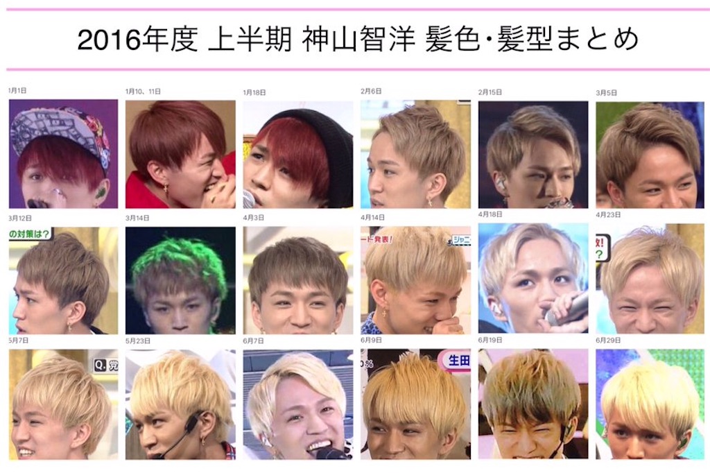 覚え書 ジャニーズwest神山智洋くんの髪色 髪型一覧 天使だけど天使じゃない