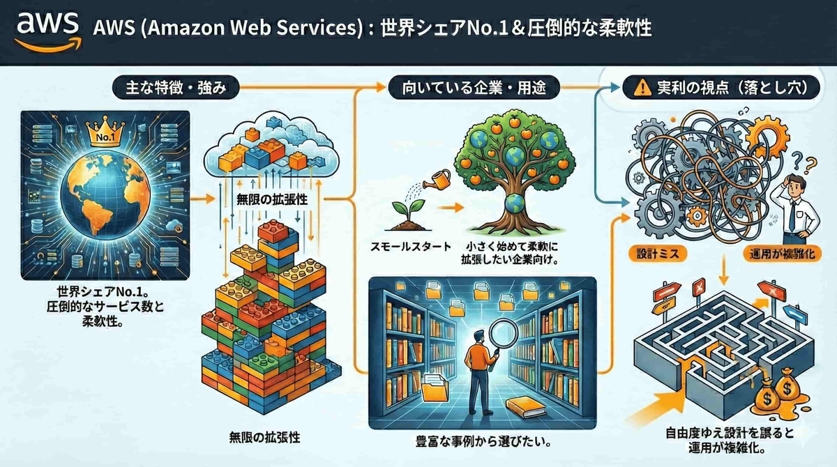 AWS（AmazonWebServices）のイメージ