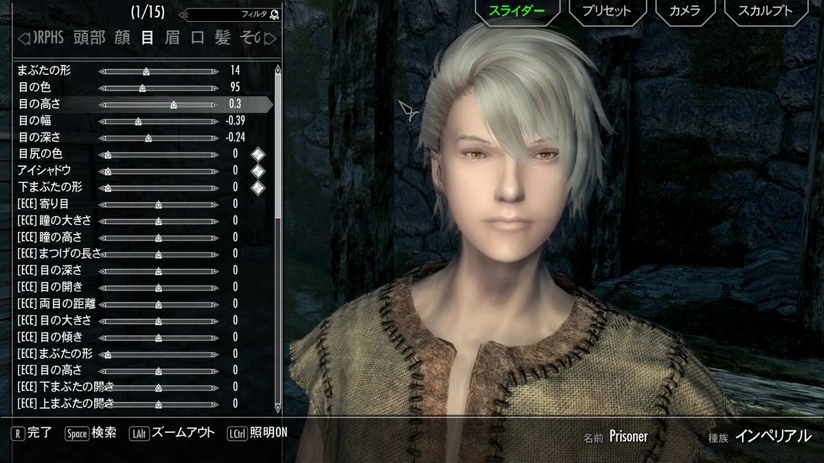 Skyrim Se Modを使って比較的簡単にイケメンキャラを作成する手順 猫様の下僕姉弟の生活
