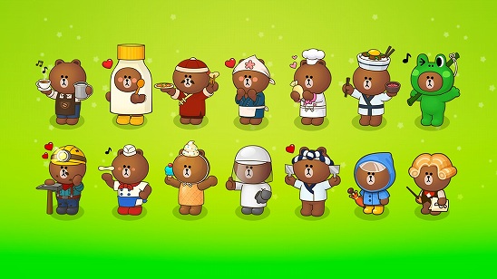 LINE ブラウンファーム　動物ゲーム熊アプリ
