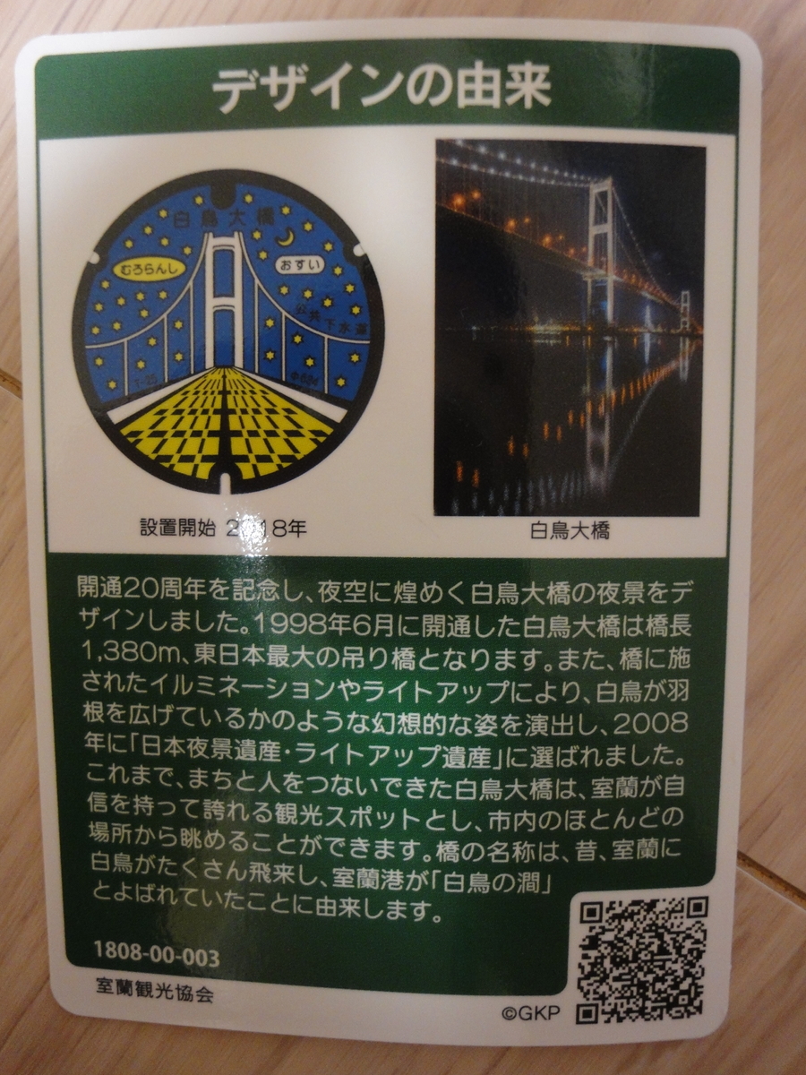 室蘭市　マンホールカード