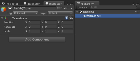 Prefabの状態を保ったままのオブジェクトをプログラムから作成する
