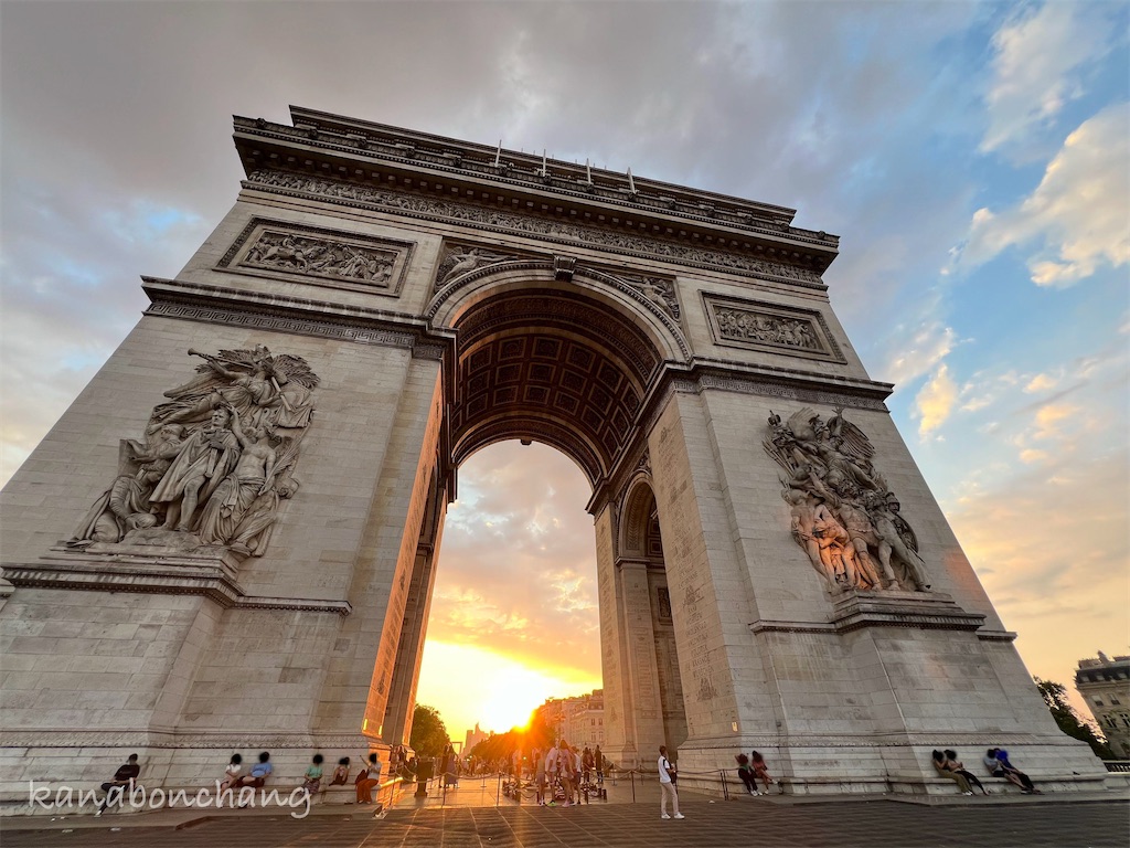 値下げ　フランス街の風景 エトワール凱旋門　人気の高級油彩画 横90×縦67 値下げ フランス街の風景 エトワール凱旋門 人気の高級油彩画 横