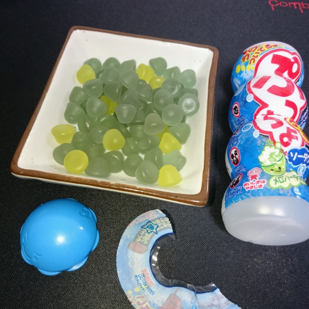 グミレポ ぷっちょグミ ソーダ メロンソーダ Uha味覚糖 ゲーセンのタワー崩し グミぐるい グミブログ