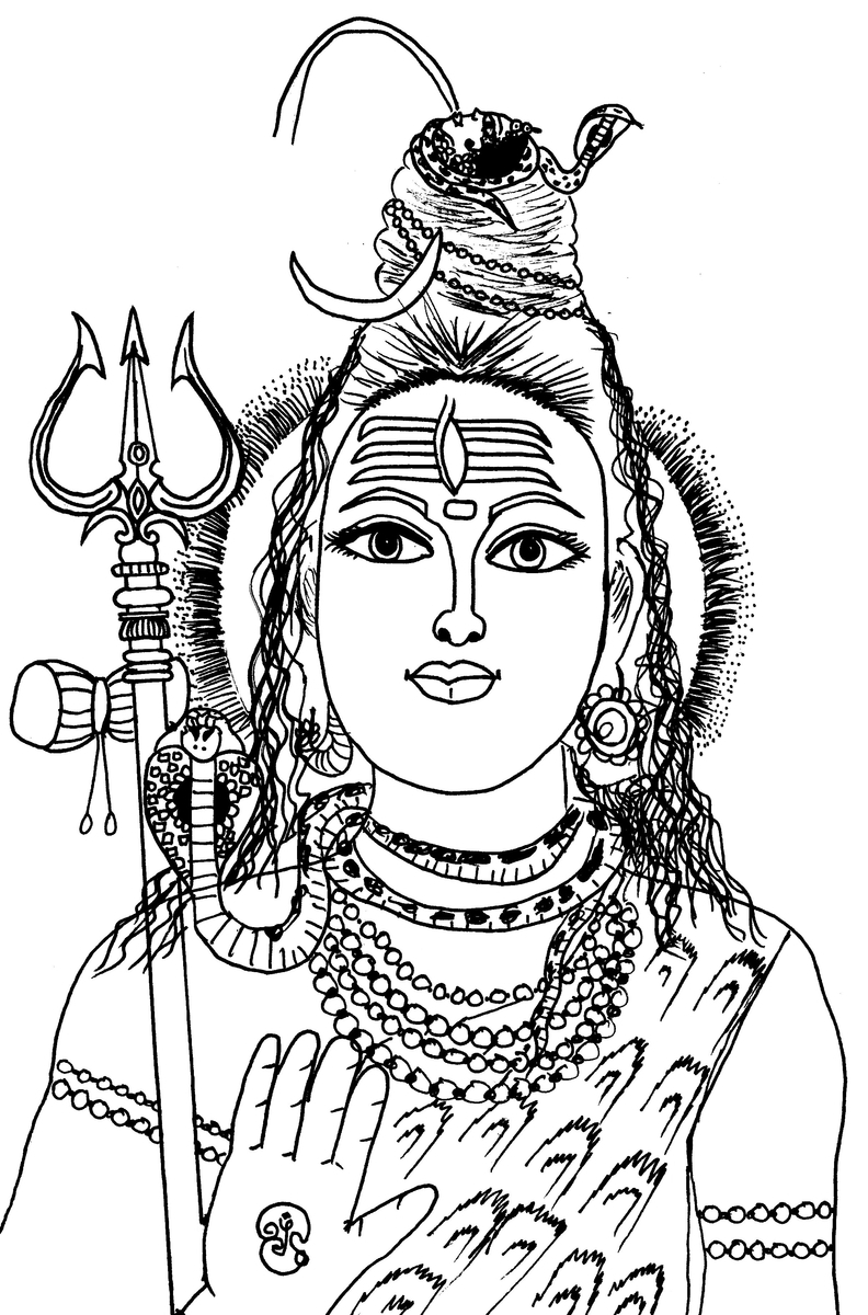 インドの神さまぬり絵 できた カナメのバラタナティヤム帳