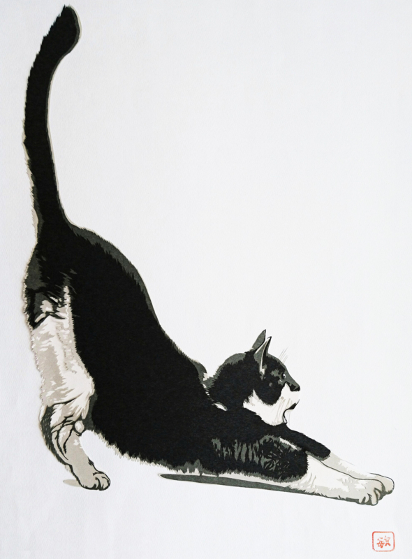 個別「背中ノビねこ(切り絵)」の写真、画像 - kanatabinu0027s fotolife