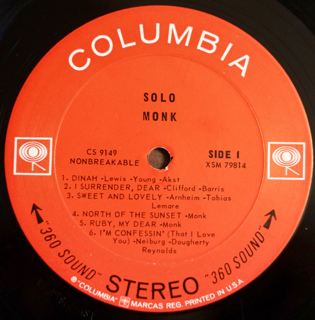 Thelonious Monk: Solo Monk (1965) UK盤モノラルで聴く - K's Jazz Days
