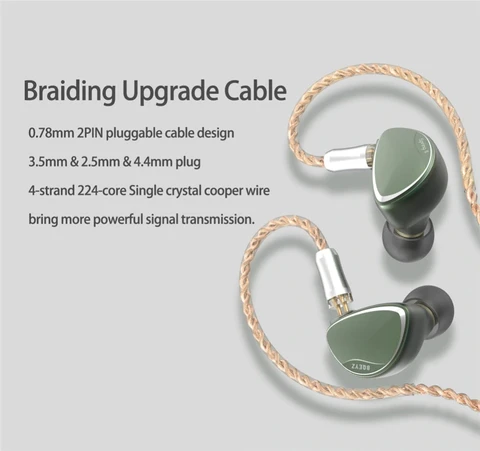 BQEYZ Spring 2 イヤホン グリーン 3.5mm
