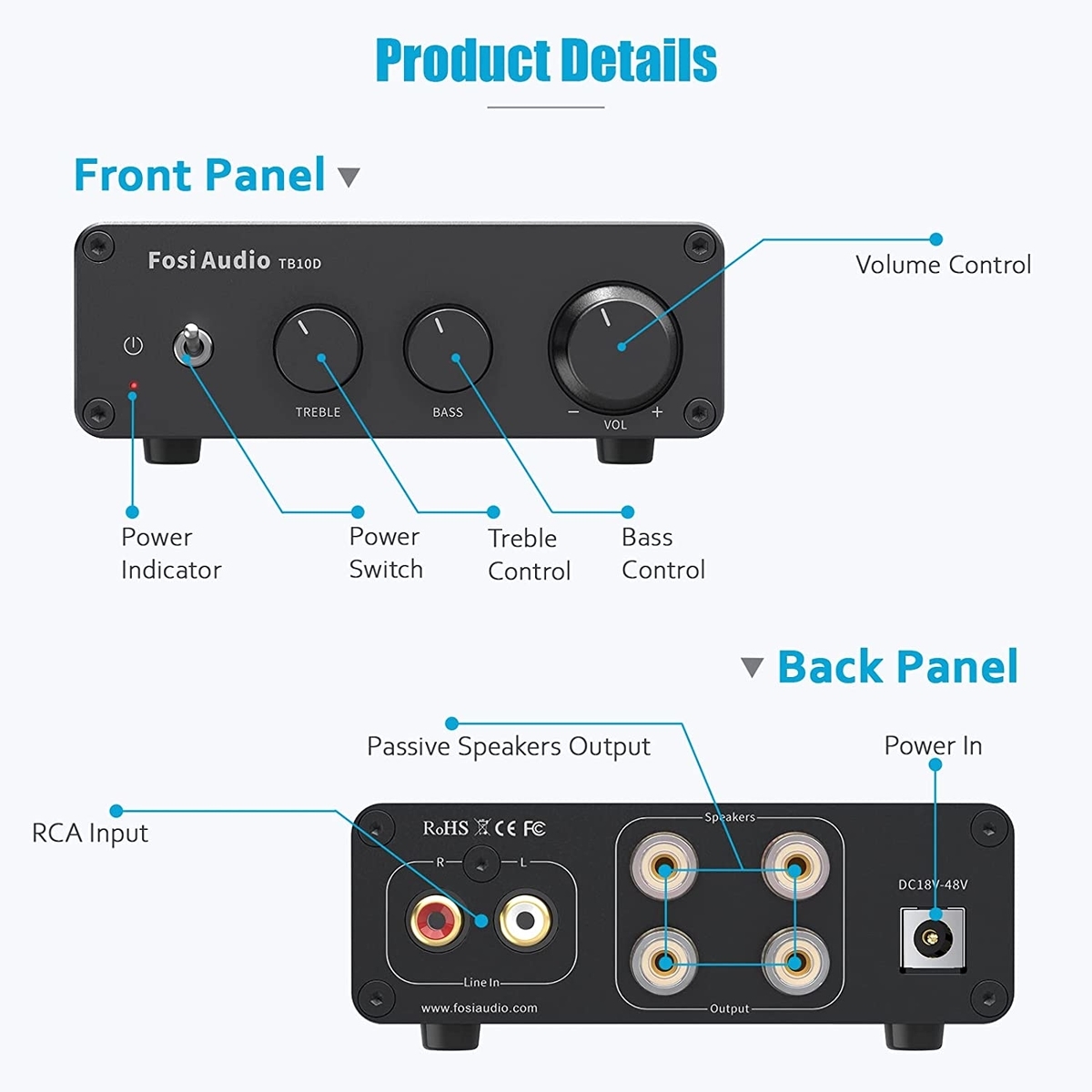 Fosi Audio TB10D