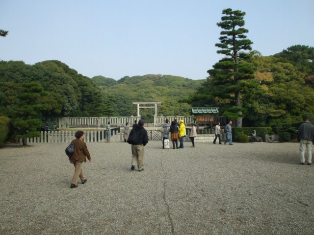 仁徳陵古墳の正面(宮内庁)