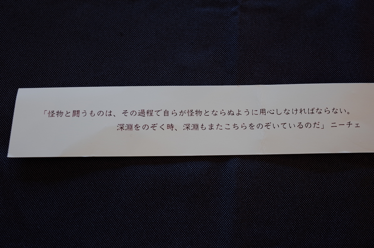 50 深淵を覗く時 深淵もまたこちらを覗いているのだ