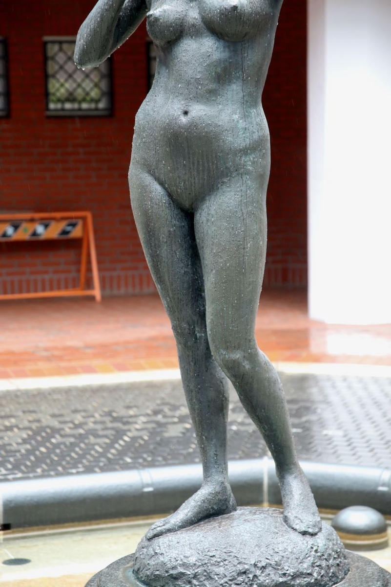 佐藤忠良《乙女の像》|濡れたボディ接写画像(倉敷市役所)
