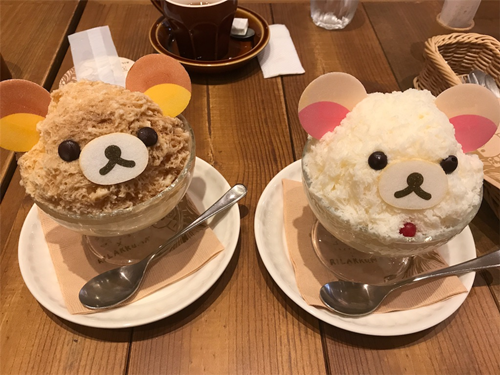 f:id:kannso:20180325183100p:plain リラックマとコリラックマのかき氷