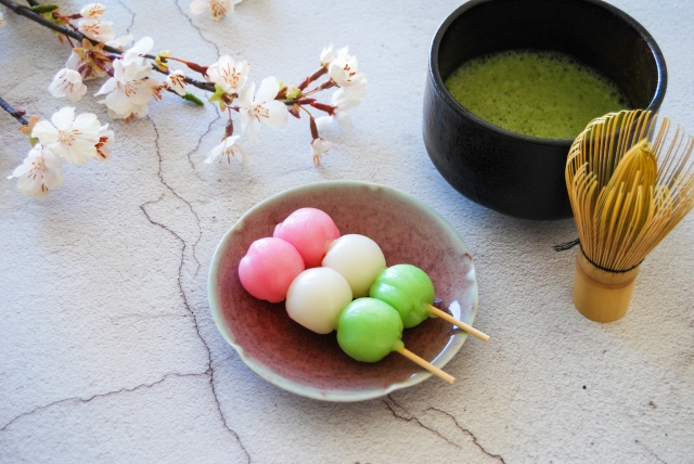 抹茶と三色団子
