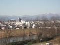 郡山市街。阿武隈川。