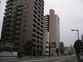 西公園通。幅の広い道です。