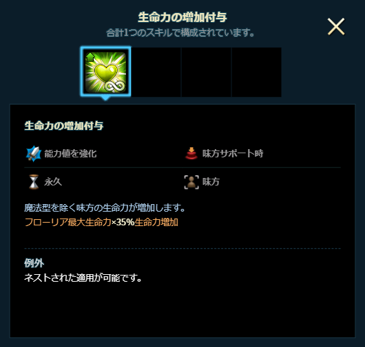 2020年04月01日あしの生命力の増加付与。