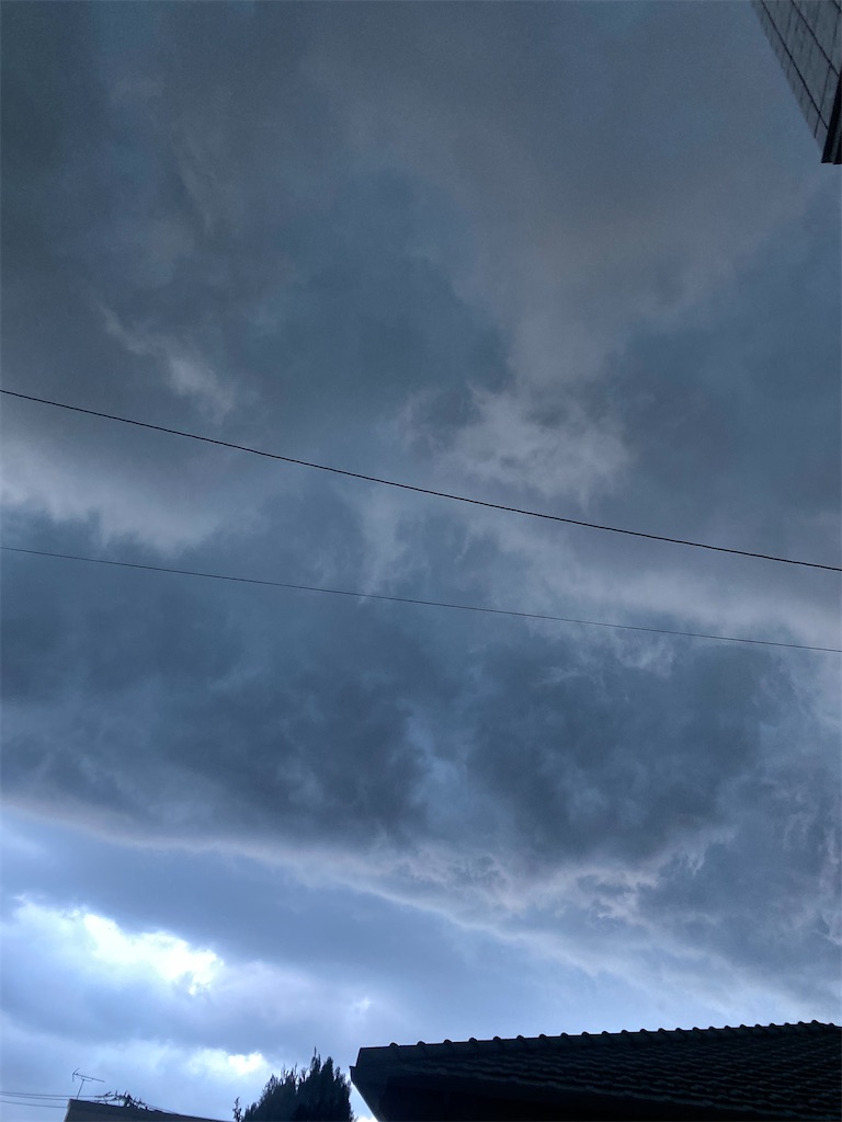 空がほとんど黒い雲に覆われてしまいました。